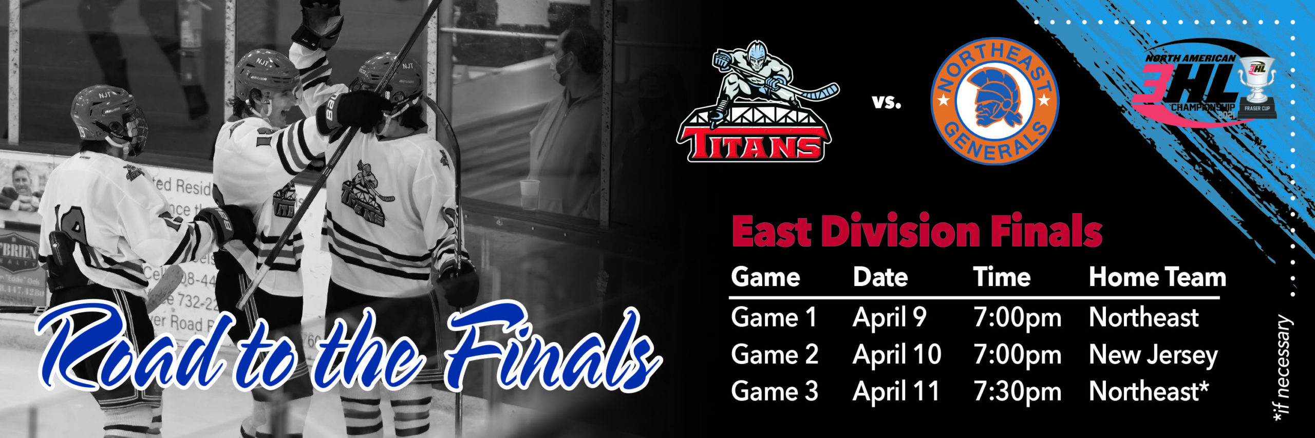 Titans’ Fraser Cup East Division Final schedule against Northeast is set